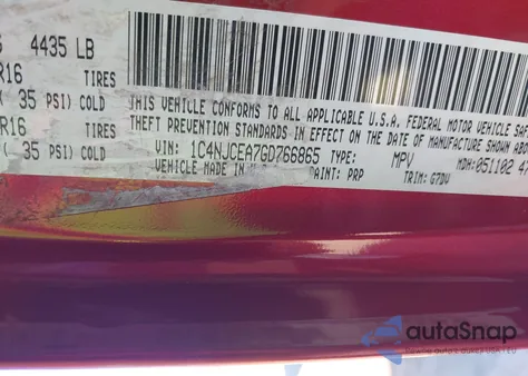 2016 Jeep Compass Latitude from USA, damaged, VIN 1C4NJCEA7GD766865